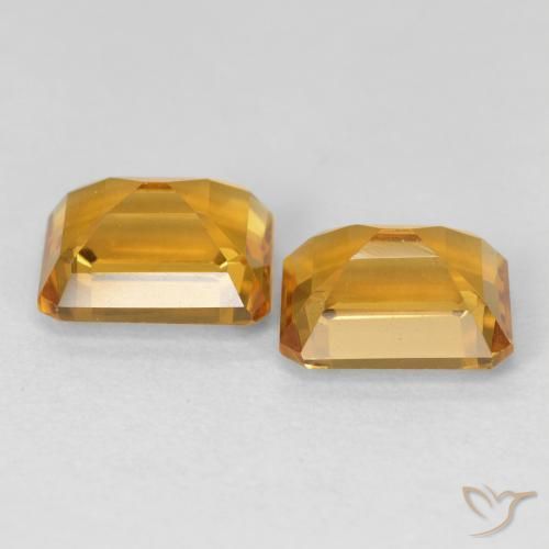 Gemme di Citrino Medium Light-Golden naturale da 3.19 ct, Ottagonale / Taglio smeraldo, VVS-VS