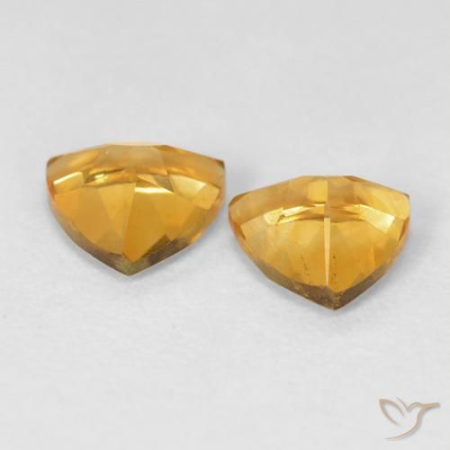 Gemme di Citrino Dorato scuro naturale da 1.33 ct, Taglio trillion, VS