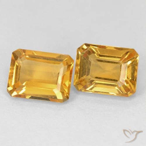 Gemme di Citrino Dorato naturale da 3.22 ct, Ottagonale / Taglio smeraldo, VS