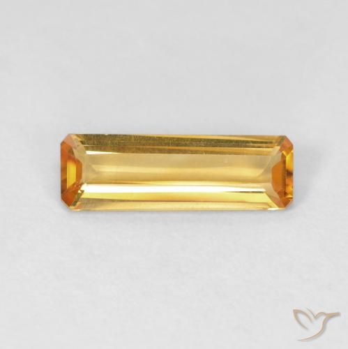 1.02ct Naturale Arancio dorato Citrino, Taglio smeraldo, VVS-VS