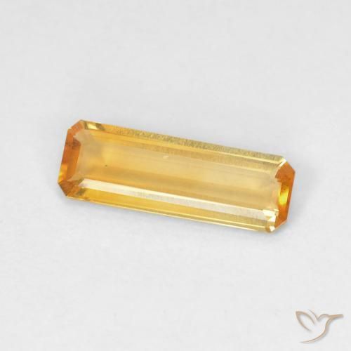 Citrino Arancio intenso-OroG naturale da 0.97 ct, Ottagonale / Taglio smeraldo, VVS-VS