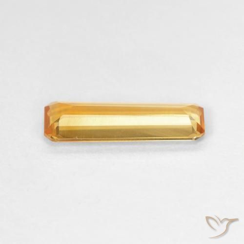 Citrino Arancio intenso-OroG naturale da 0.97 ct, Ottagonale / Taglio smeraldo, VVS-VS