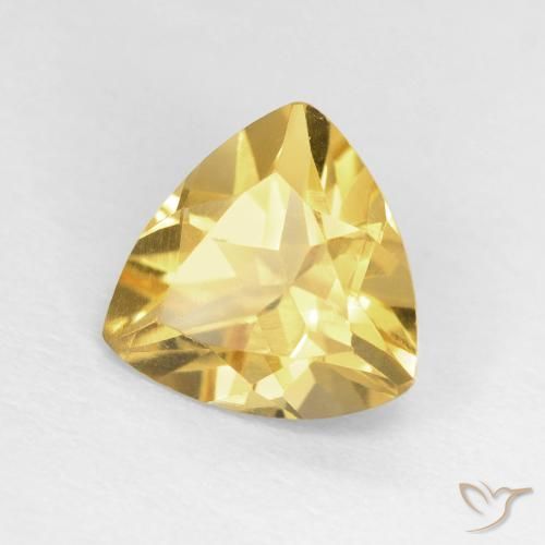 Citrino Oro brillante naturale da 1.45 ct, Taglio trillion, VVS-VS