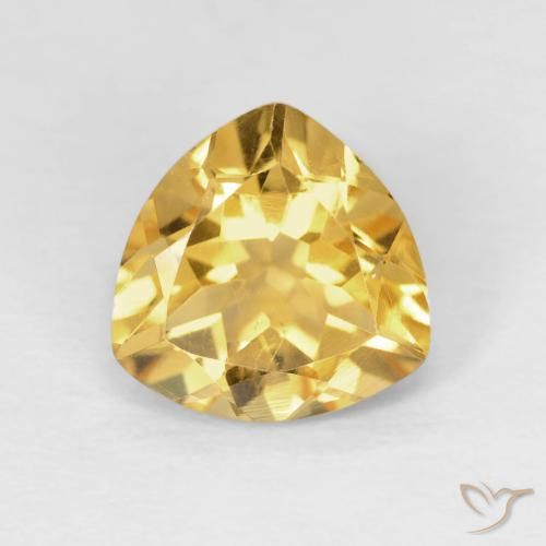 Citrino Top Oro naturale da 1.58 ct, Taglio trillion, VVS-VS