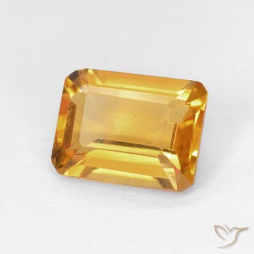 Citrino Arancio intenso-OroG naturale da 1.40 ct, Ottagonale / Taglio smeraldo, VS