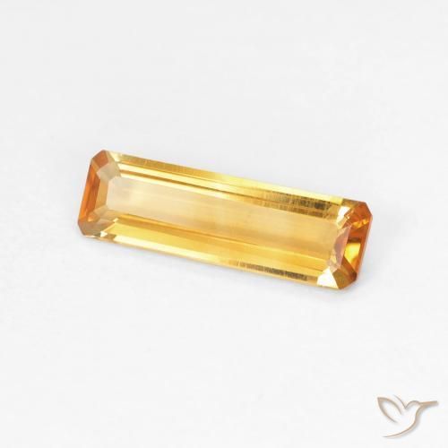 Citrino Arancione-Oro medio naturale da 0.86 ct, Ottagonale / Taglio smeraldo, VVS-VS