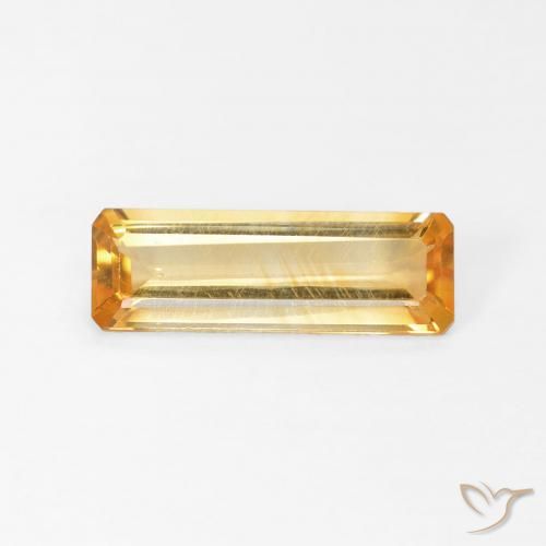 1.26ct Naturale Arancio-Oro Citrino, Taglio smeraldo, VVS-VS