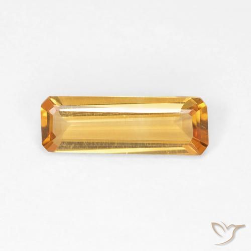 1.04ct Naturale Arancio Scuro-Oro Citrino, Taglio smeraldo, VVS-VS