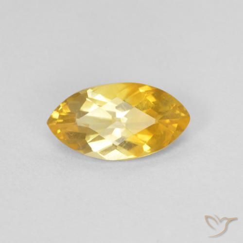 0.71ct Naturale Dorato Citrino, Taglio marquise, VS
