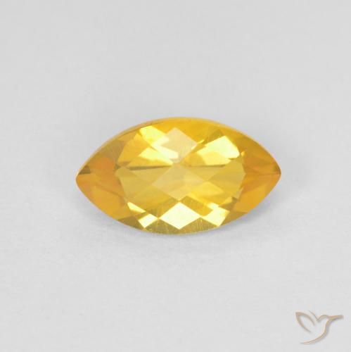 0.91ct Naturale Oro brillante Citrino, Taglio marquise, VS