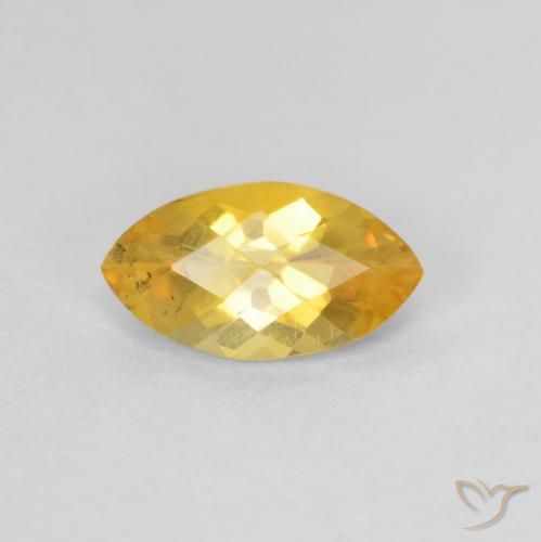 0.90ct Naturale Dorato medio Citrino, Taglio marquise, VS