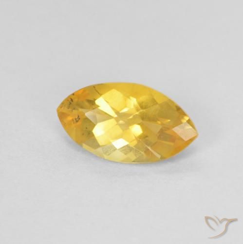Citrino Dorato medio naturale da 0.90 ct, Taglio marquise, VS