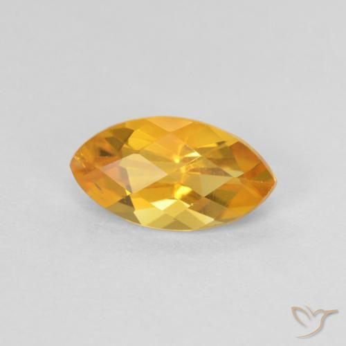 Citrino Arancio Scuro-Oro naturale da 0.98 ct, Taglio marquise, VS