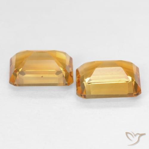 Gemme di Citrino Arancio-Oro naturale da 3.03 ct, Ottagonale / Taglio smeraldo, VVS