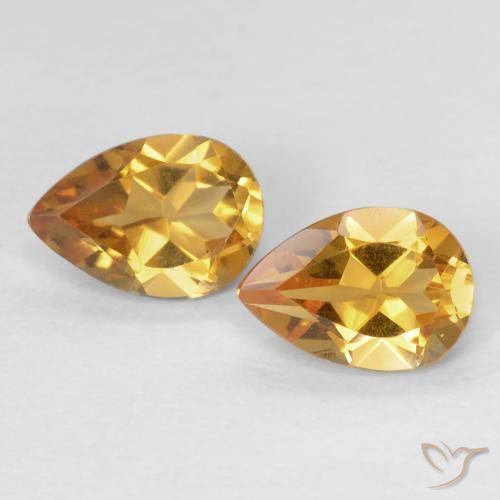 1.24ctw Naturale Arancio-Oro Citrino, Forma a pera, VVS