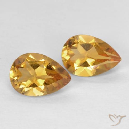 Gemme di Citrino Arancio-Oro naturale da 1.24 ct, Forma a pera, VVS