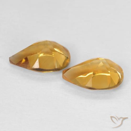 Gemme di Citrino Arancio-Oro naturale da 1.24 ct, Forma a pera, VVS