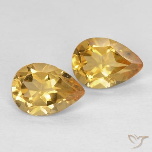 Gemme di Citrino Dorato naturale da 1.27 ct, Forma a pera, VVS