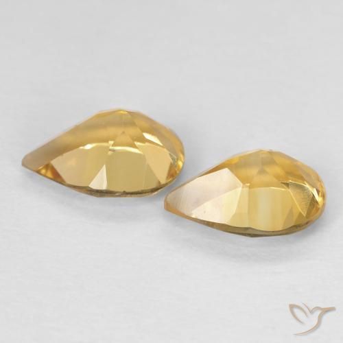 Gemme di Citrino Dorato naturale da 1.27 ct, Forma a pera, VVS