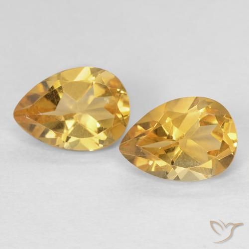 1.46ctw Naturale Dorato Citrino, Forma a pera, VVS-VS