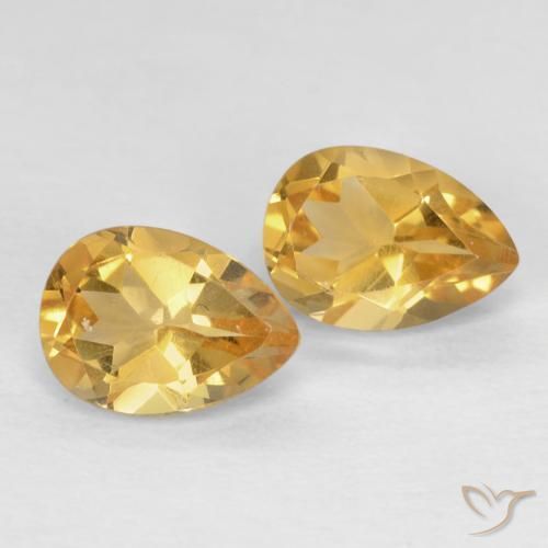 Gemme di Citrino Dorato naturale da 1.46 ct, Forma a pera, VVS-VS
