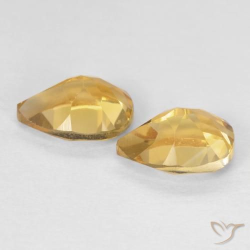 Gemme di Citrino Dorato naturale da 1.46 ct, Forma a pera, VVS-VS
