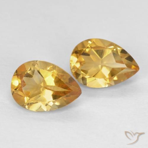 Gemme di Citrino Dorato naturale da 1.41 ct, Forma a pera, VVS