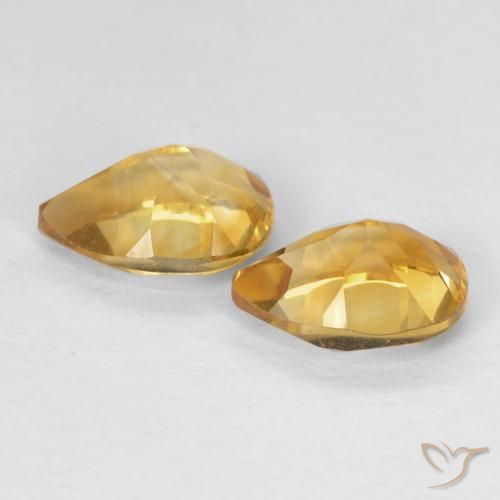 Gemme di Citrino Dorato naturale da 1.41 ct, Forma a pera, VVS