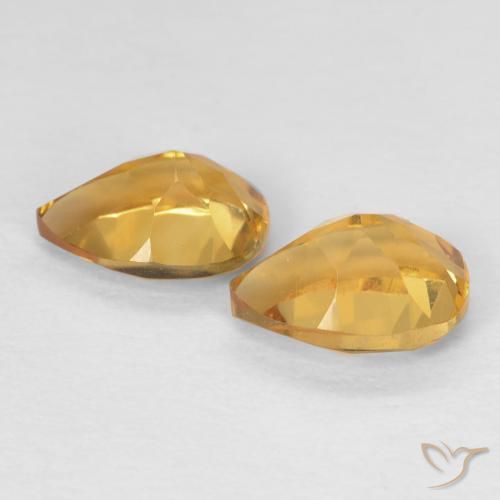 Gemme di Citrino Arancio-Oro naturale da 1.46 ct, Forma a pera, VVS-VS