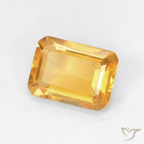 Citrino Medium Light Orange-Gold naturale da 1.48 ct, Ottagonale / Taglio smeraldo, VVS-VS