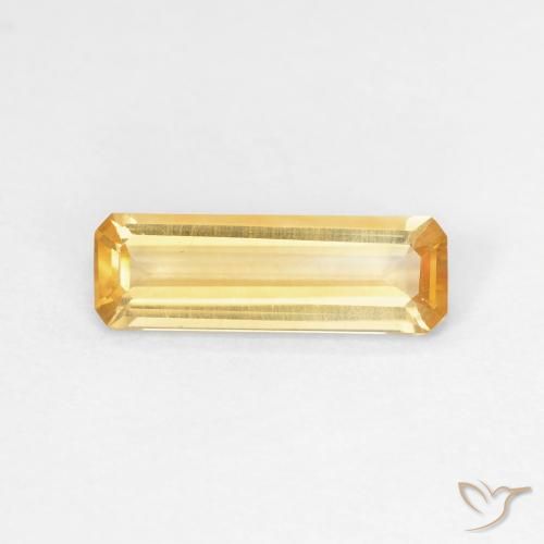 1.06ct Naturale Arancio Dorato Profondo Citrino, Taglio smeraldo, VVS-VS