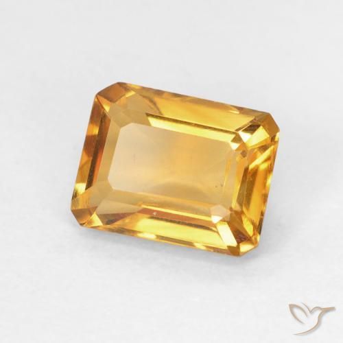 Citrino Arancio intenso-OroG naturale da 1.49 ct, Ottagonale / Taglio smeraldo, VVS-VS