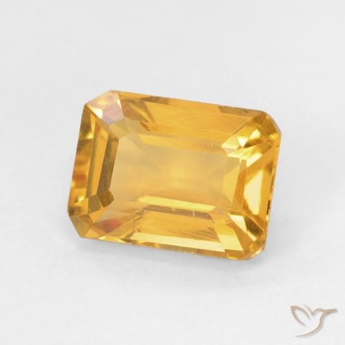 Citrino Arancio dorato naturale da 1.74 ct, Ottagonale / Taglio smeraldo, VVS-VS