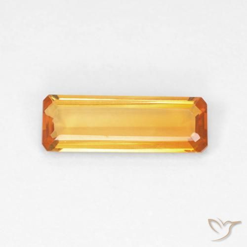 1.06ct Naturale Arancio Scuro-Oro Citrino, Taglio smeraldo, VVS-VS