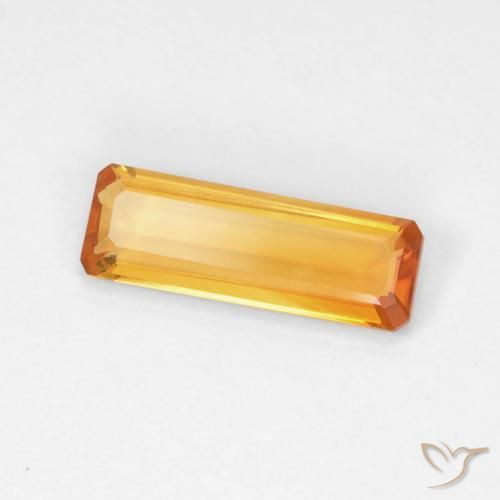 Citrino Arancio Scuro-Oro naturale da 1.06 ct, Ottagonale / Taglio smeraldo, VVS-VS