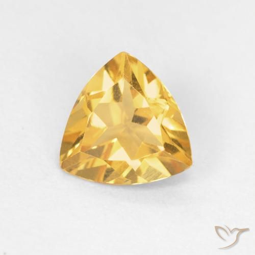 1.03ct Naturale Oro brillante Citrino, Taglio trillion, VVS