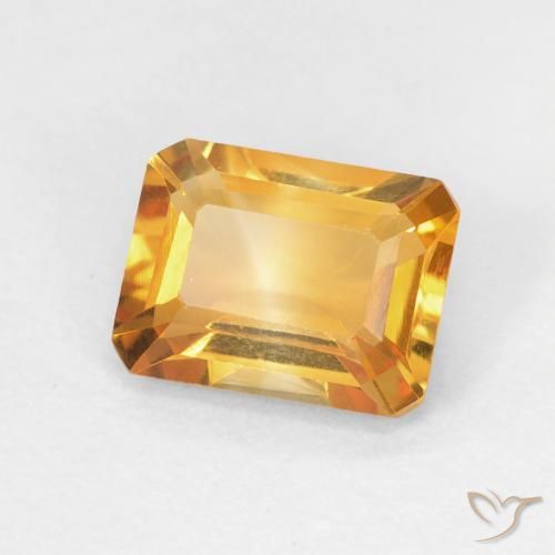 Citrino Arancio Scuro-Oro naturale da 1.40 ct, Ottagonale / Taglio smeraldo, VVS