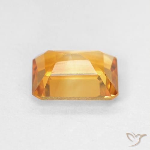 Citrino Arancio Scuro-Oro naturale da 1.40 ct, Ottagonale / Taglio smeraldo, VVS
