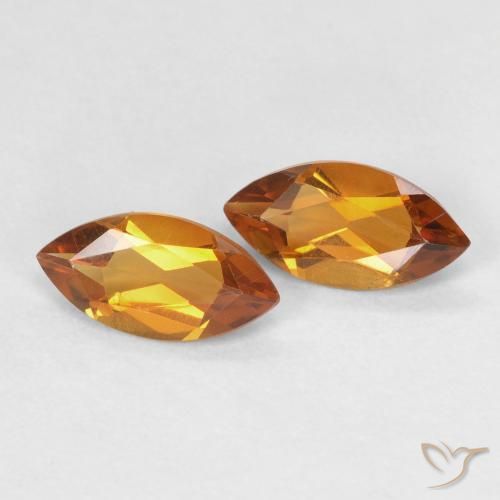 Gemme di Citrino Arancio Medio naturale da 0.93 ct, Taglio marquise, VS