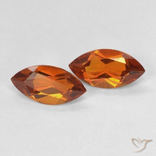 Gemme di Citrino Arancione scuro naturale da 1.02 ct, Taglio marquise, VS