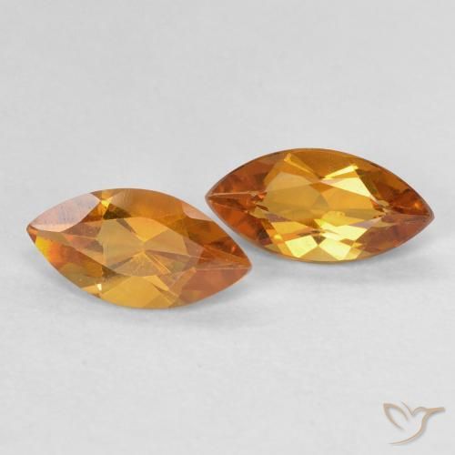 Gemme di Citrino Marrone arancio naturale da 1.00 ct, Taglio marquise, VVS-VS