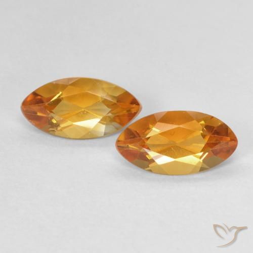 1.04ctw Naturale Arancio Medio Citrino, Taglio marquise, VVS