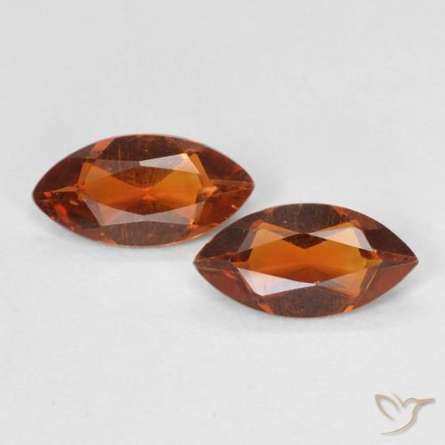 0.88ctw Naturale Arancione Ambra Citrino, Taglio marquise, VVS