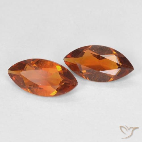 Gemme di Citrino Arancione Ambra naturale da 0.88 ct, Taglio marquise, VVS