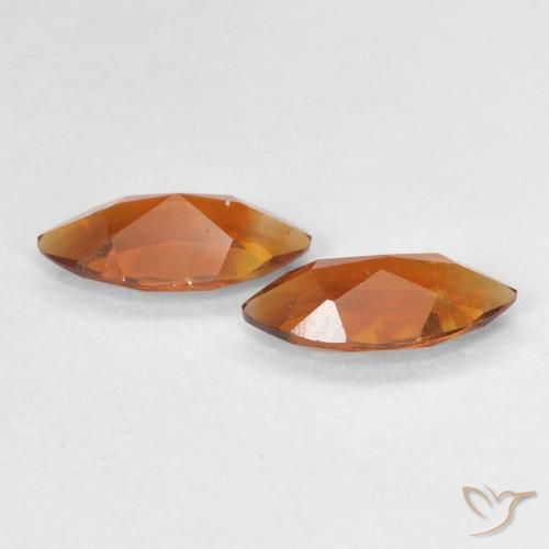 Gemme di Citrino Arancione Ambra naturale da 0.88 ct, Taglio marquise, VVS