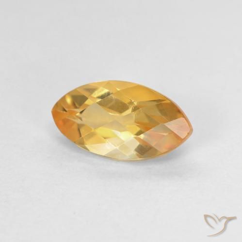 Citrino Arancio dorato naturale da 1.04 ct, Taglio marquise, VVS-VS