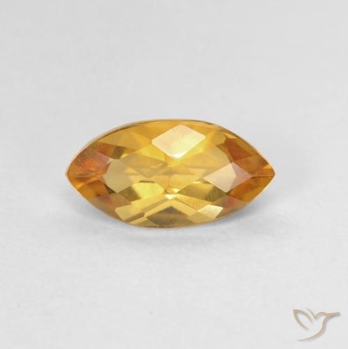 0.95ct Naturale Arancio-Oro Citrino, Taglio marquise, VVS-VS