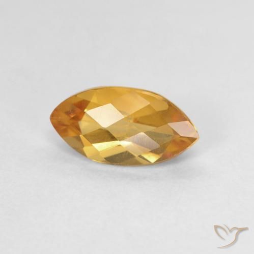 Citrino Arancio-Oro naturale da 0.95 ct, Taglio marquise, VVS-VS