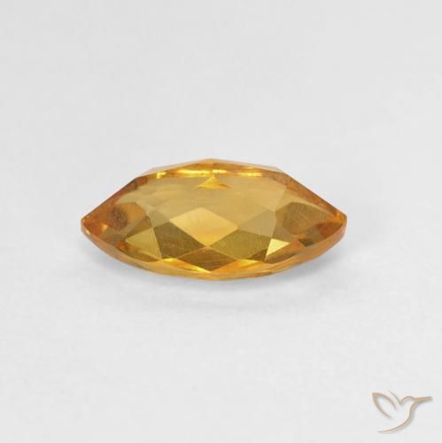 Citrino Arancio-Oro naturale da 0.95 ct, Taglio marquise, VVS-VS