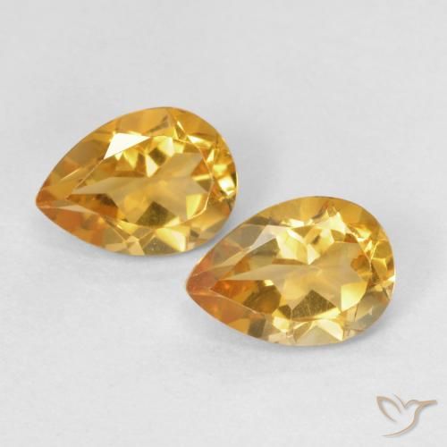 1.25ctw Naturale Arancio-Oro Citrino, Forma a pera, VVS